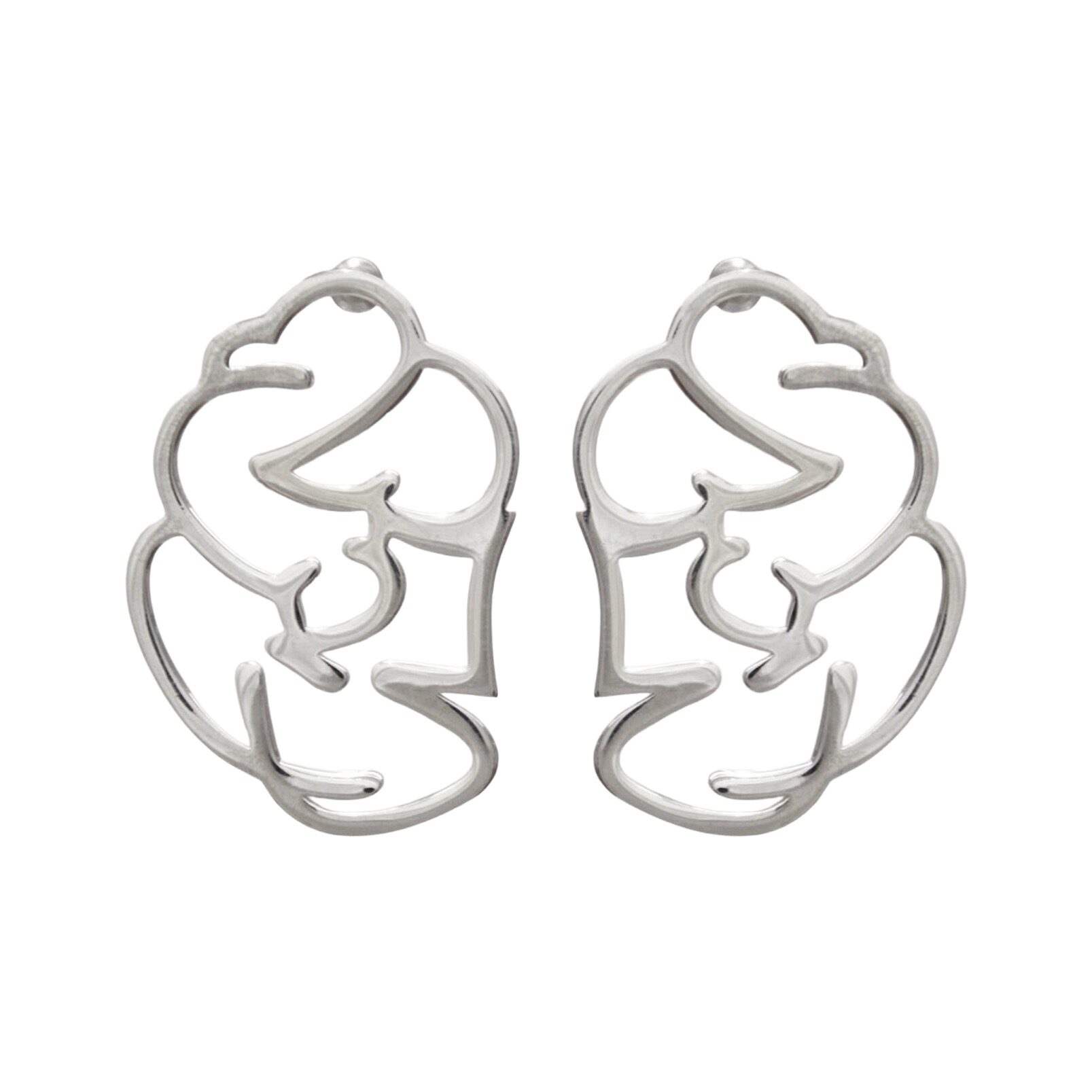 Birth, earrings, sterling silver, 2019