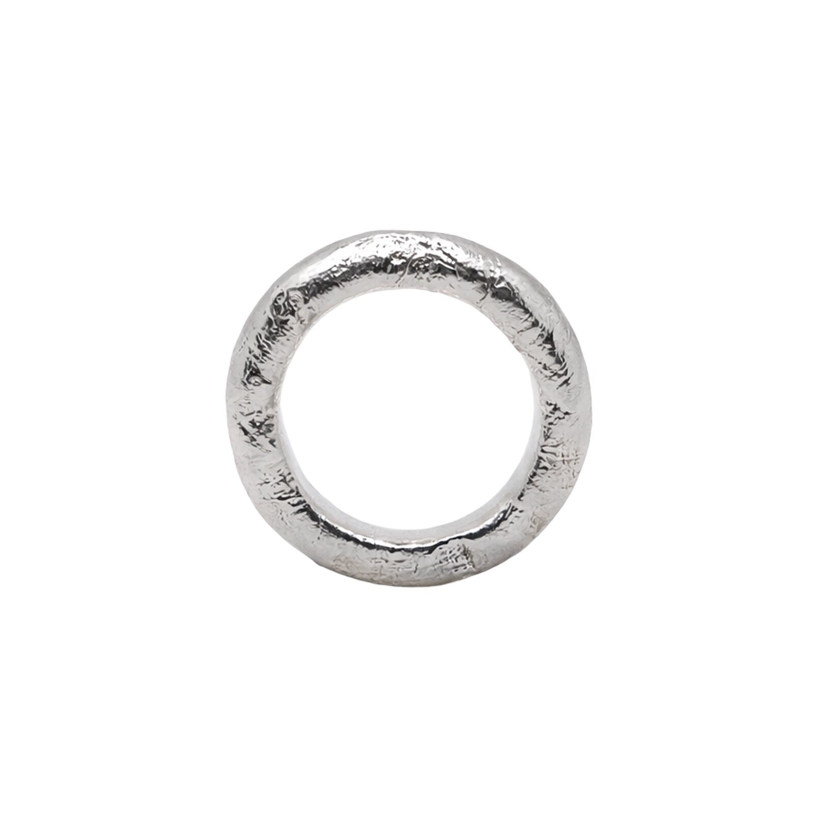 Fault line, wedding band, sterling silver, 2025