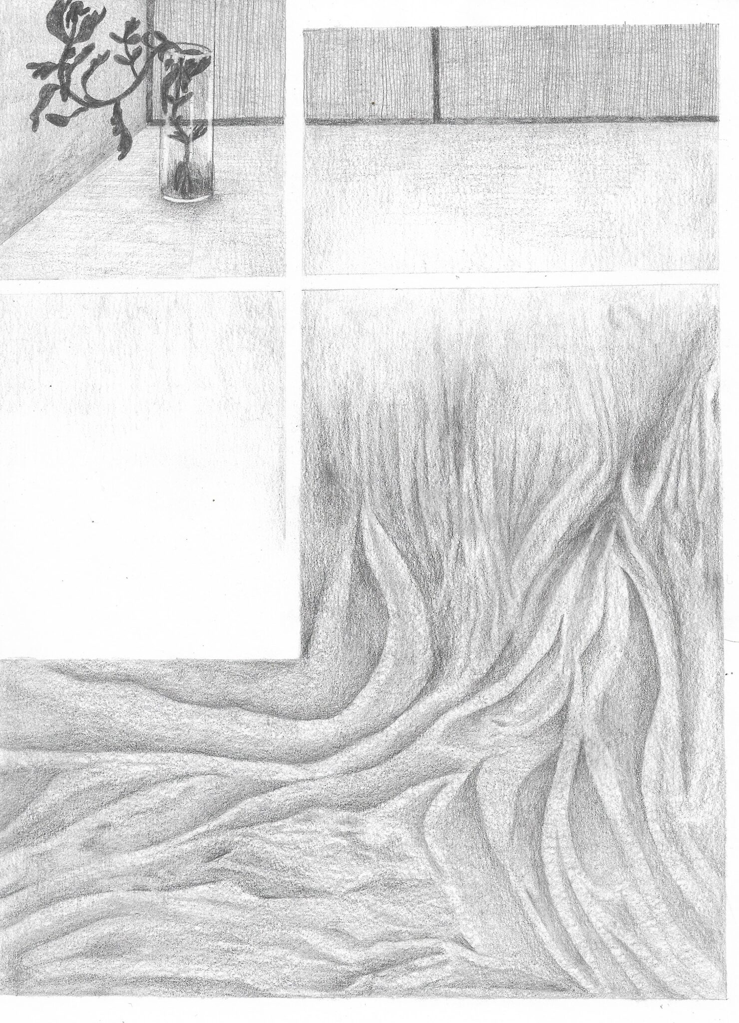 Resident, graphite on paper, 30x21cm, 2020