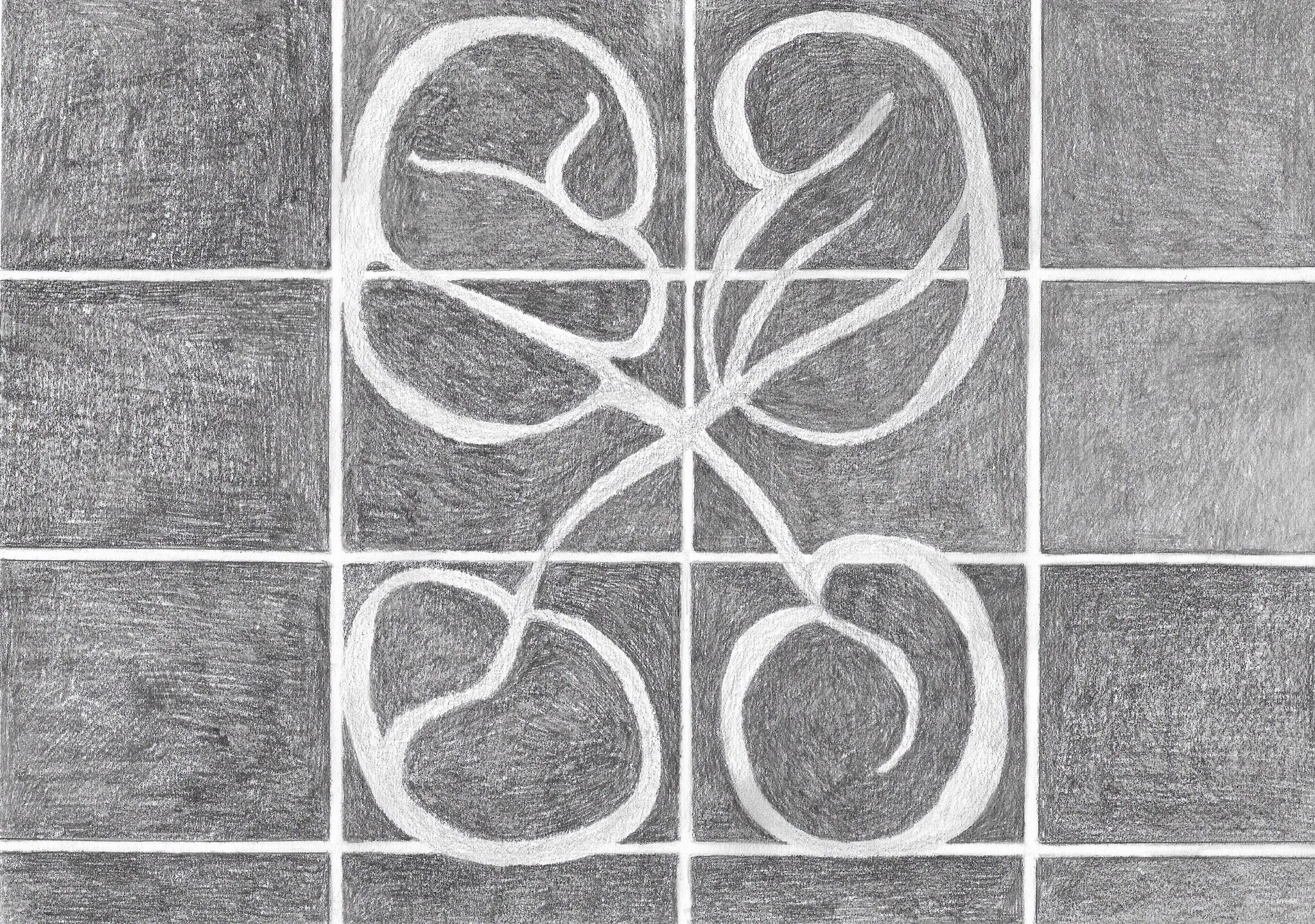 Echo Chamber, graphite on paper, 21x30cm, 2025