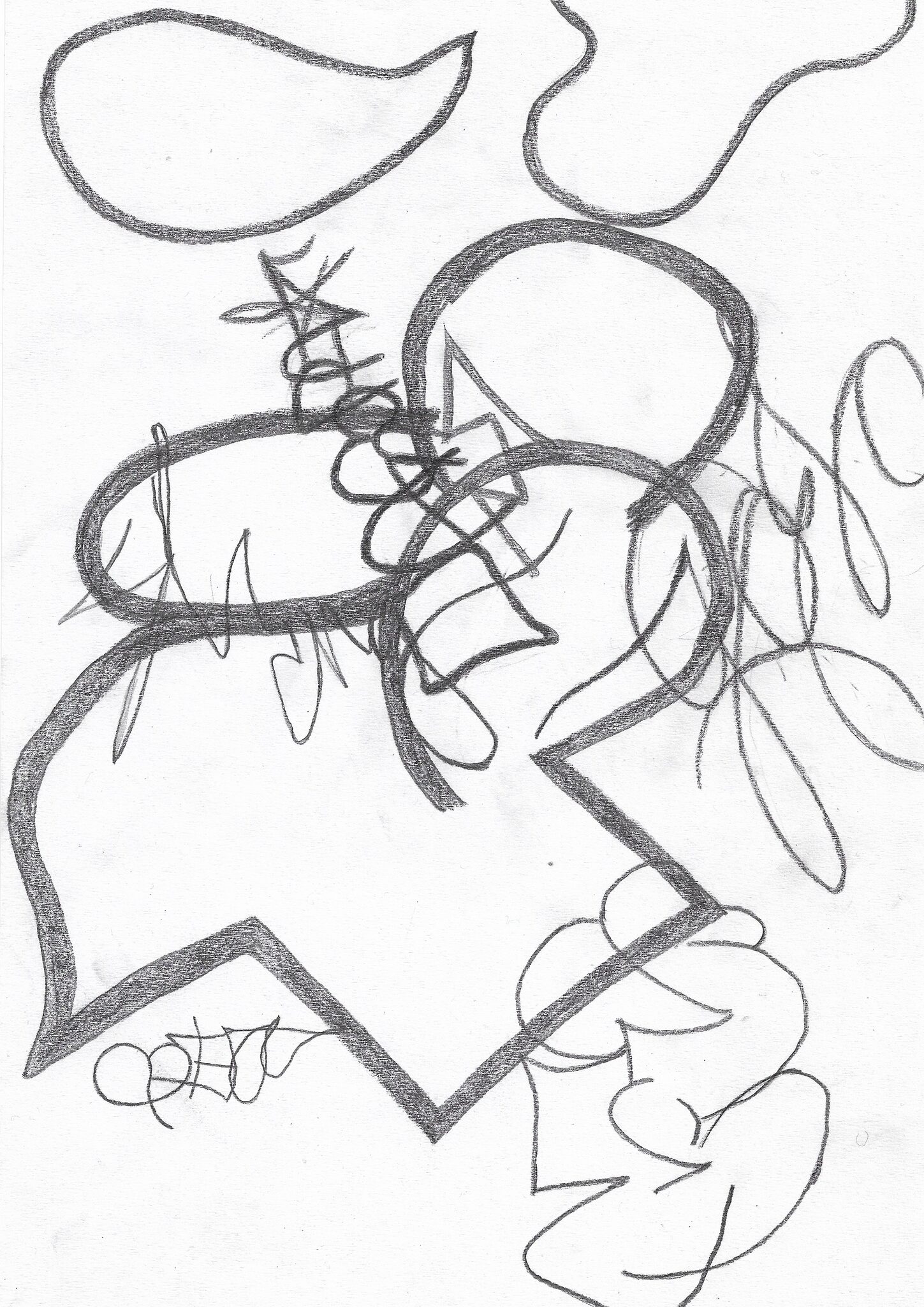 Sign, graphite on paper, 30x21cm, 2018