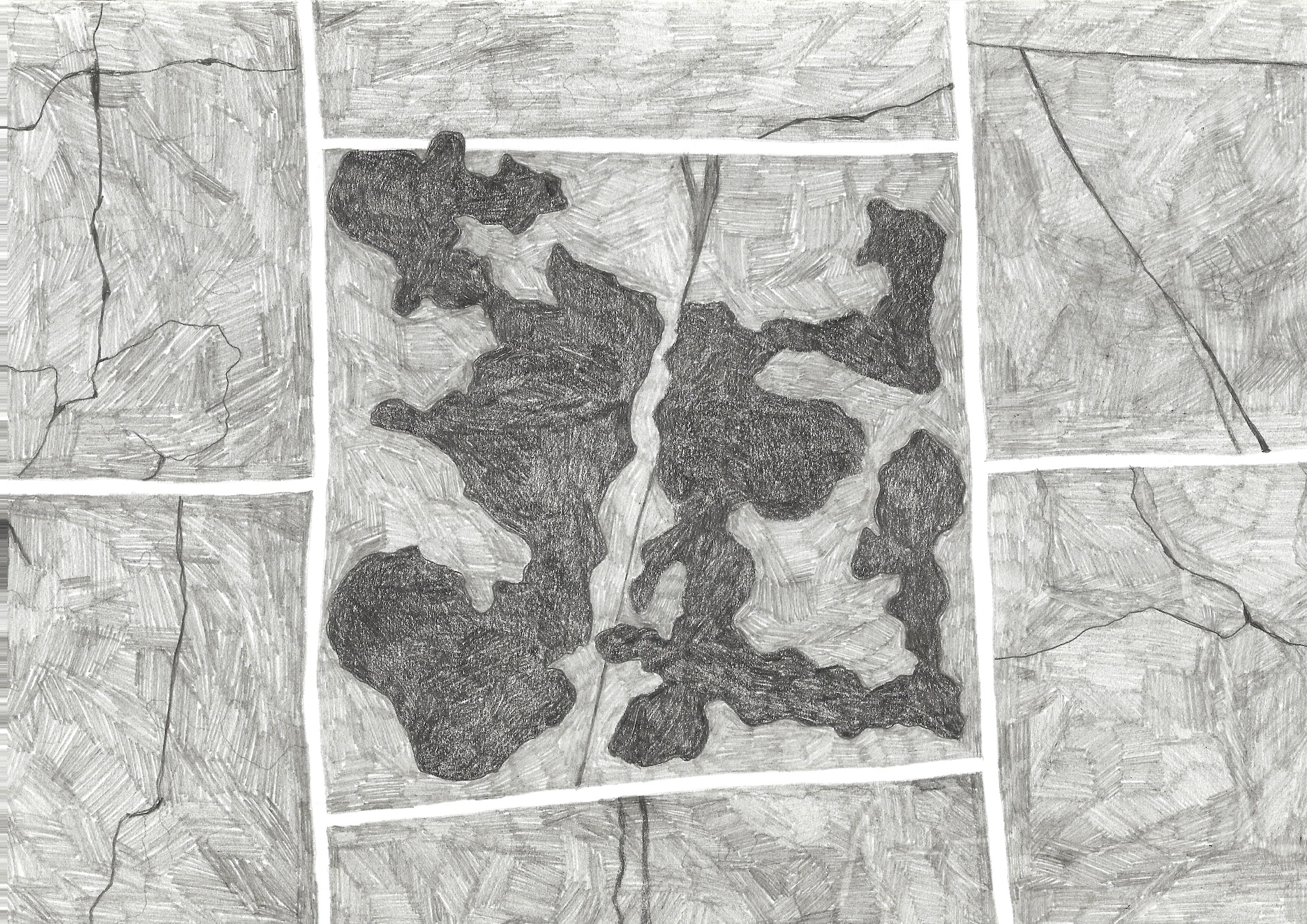 Horizontal Argument, graphite on paper, 21x30cm, 2026