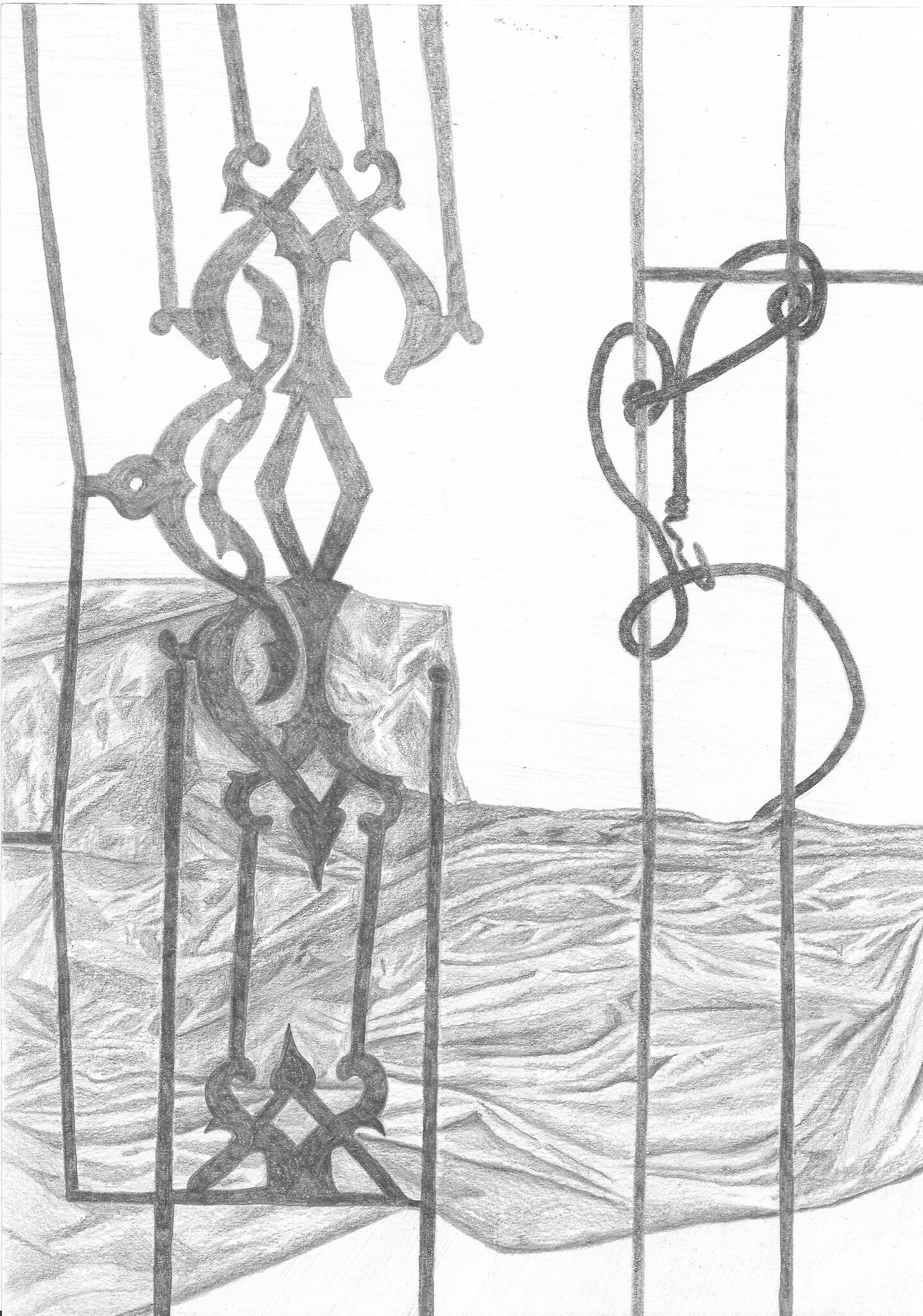 vertical Entanglement, graphite on paper, 30x21cm, 2026